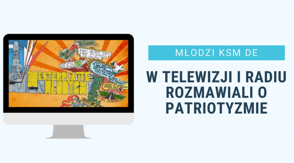 Młodzież KSM Diecezji Ełckiej w telewizji i radiu mówili o patriotyzmie