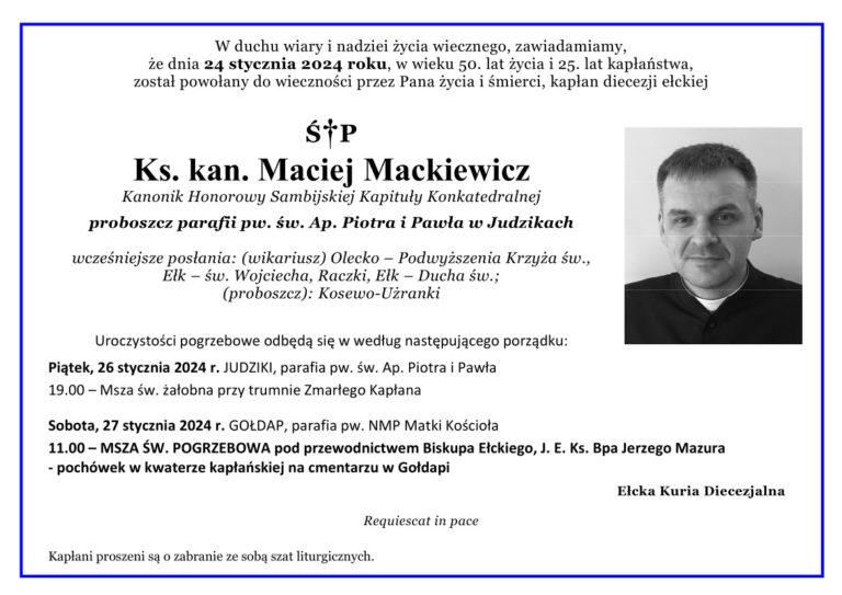 Read more about the article Pogrzeb ks. Macieja Mackiewicza